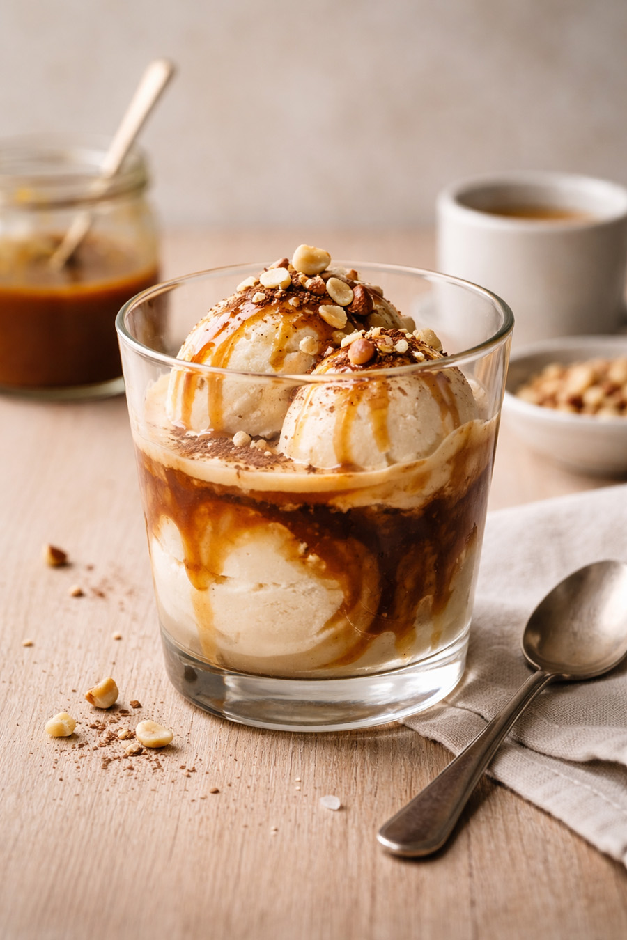 Italiensk affogato med Simony Vanilje Gelato og salt karamel
